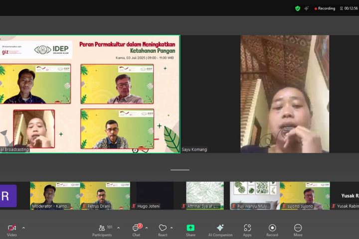 Webinar Yayasan IDEP Selaras Alam :  Peran Permakultur dalam Meningkatkan Ketahanan Pangan