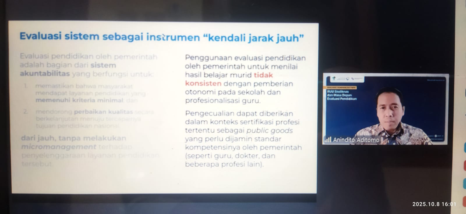 PSPK Gelar Bincang Pendidikan Bertema RUU Sisdiknas dan Masa Depan Evaluasi Pendidikan