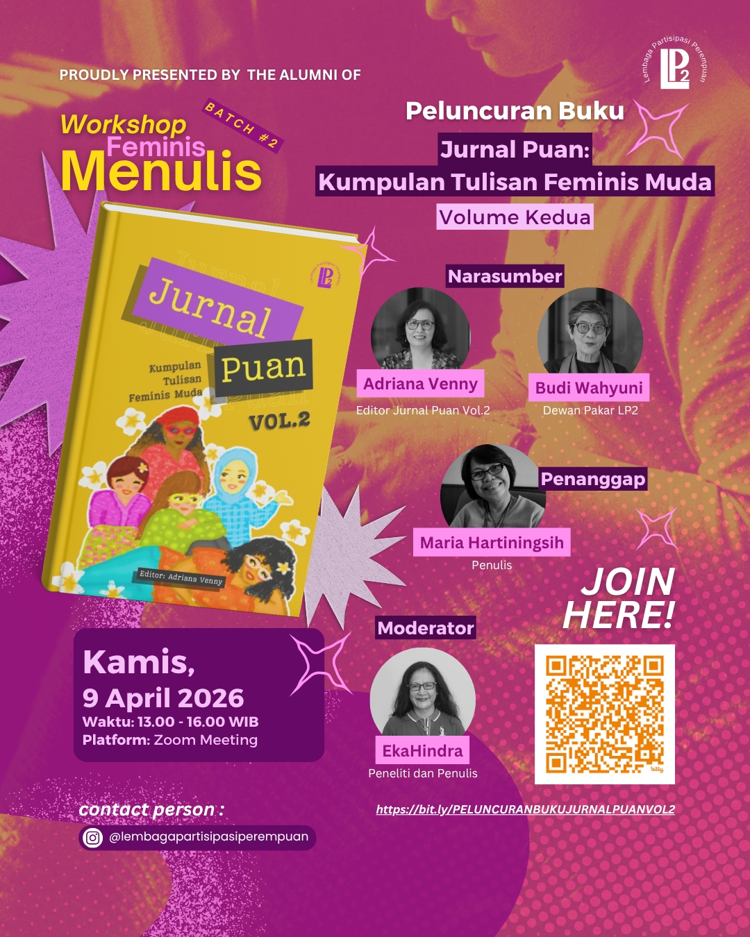 Peluncuran Buku Jurnal Puan Volume 2, Kumpulan Tulisan Feminis Muda