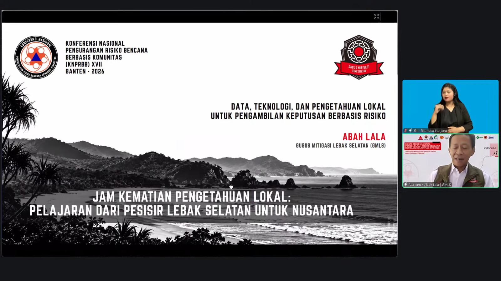 KN PRBBK XVII Bahas Peran Data, Teknologi, dan Pengetahuan Lokal dalam Pengurangan Risiko Bencana